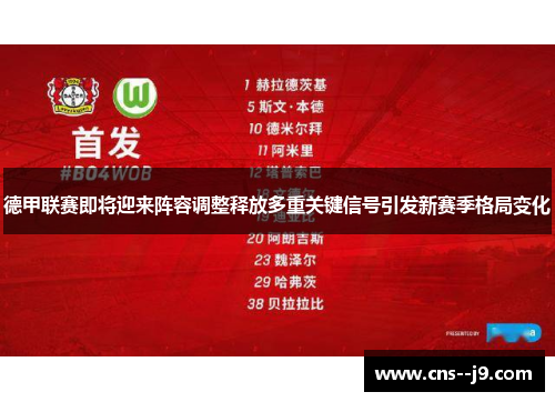 德甲联赛即将迎来阵容调整释放多重关键信号引发新赛季格局变化
